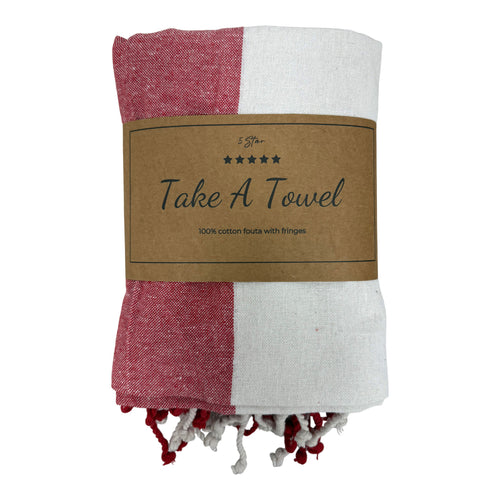 Hamamdoek Fleur rood
